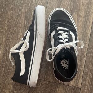 Vans Women’s Classic Black and White Sneakers